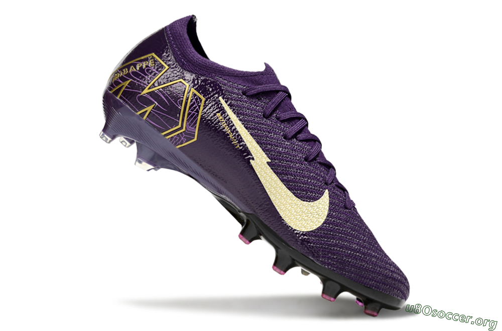 Nike Air Zoom Mercurial Vapor 16 Elite AG Football Boots - Purple/White/Gold 4