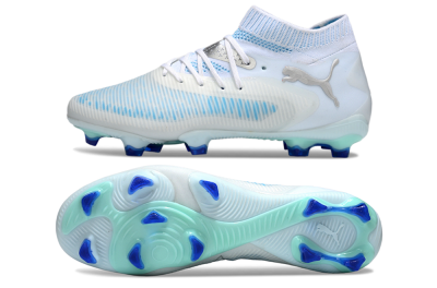 Puma Future 8 Ultimate FG Football Boots - White/Blue/Silver