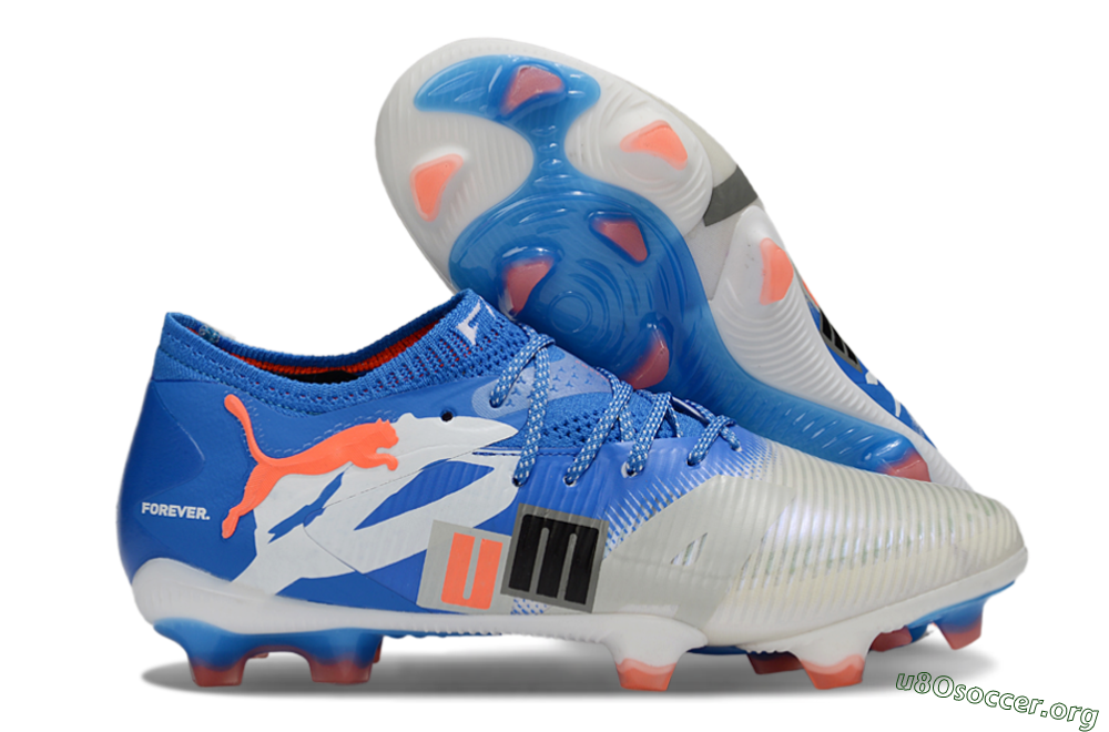 Puma Future 8 Ultimate FG Football Boots - Blue/Silver/Black 2