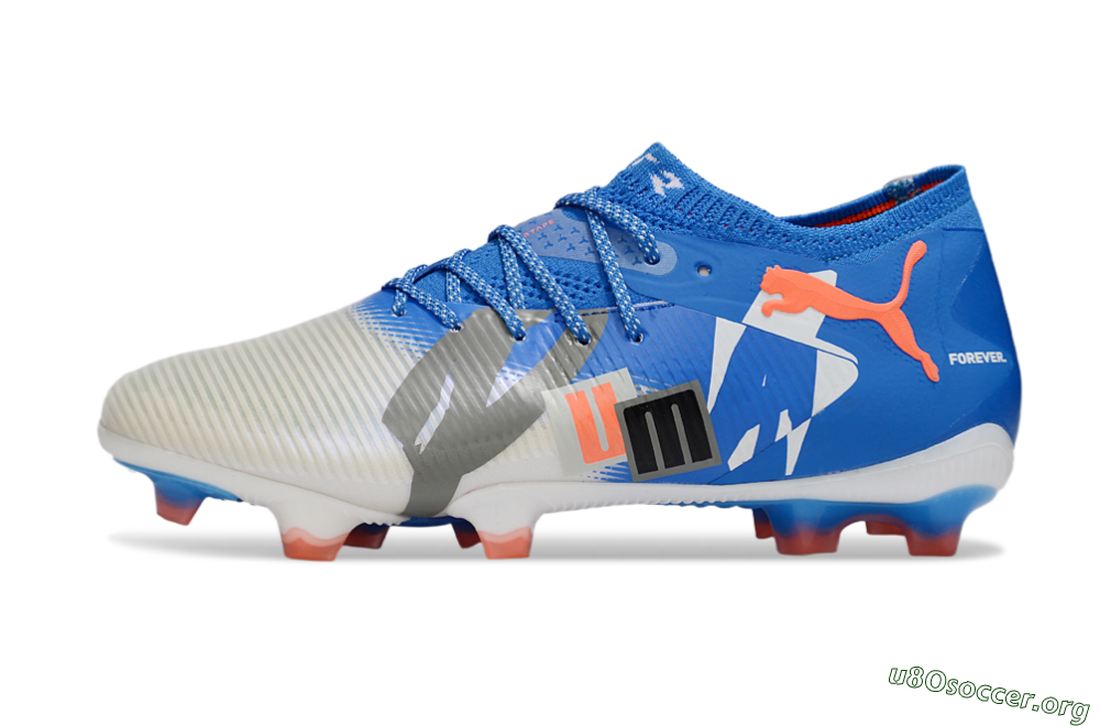 Puma Future 8 Ultimate FG Football Boots - Blue/Silver/Black 3
