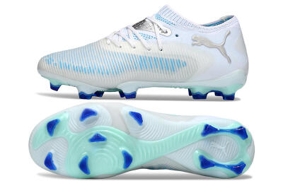 Puma Future 8 Ultimate FG Football Boots - White/Blue/Silver