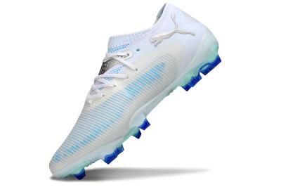 Puma Future 8 Ultimate FG Football Boots - White/Blue/Silver