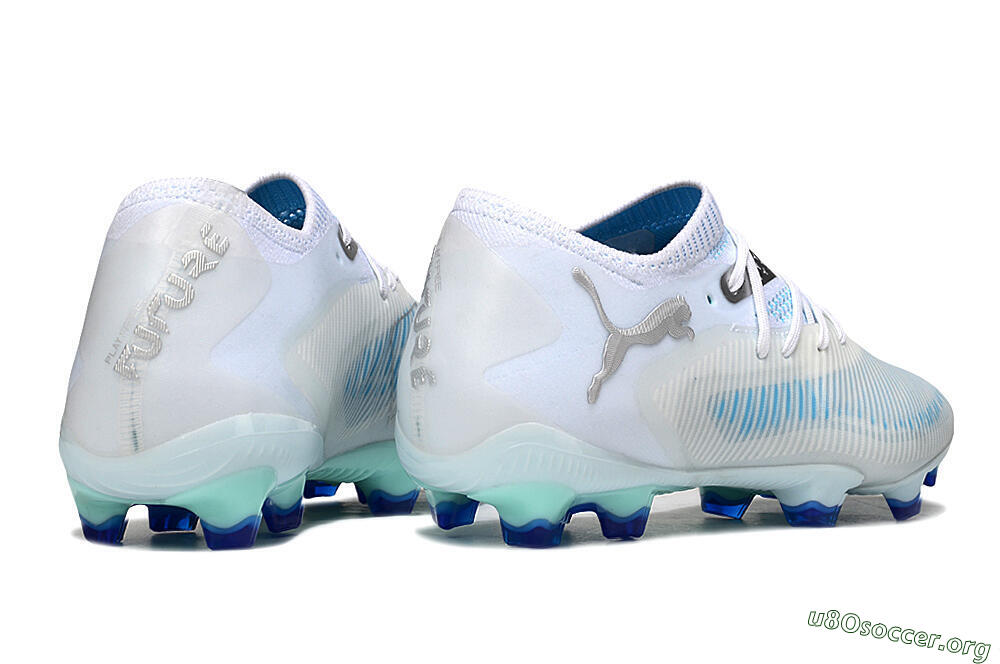 Puma Future 8 Ultimate FG Football Boots - White/Blue/Silver 5