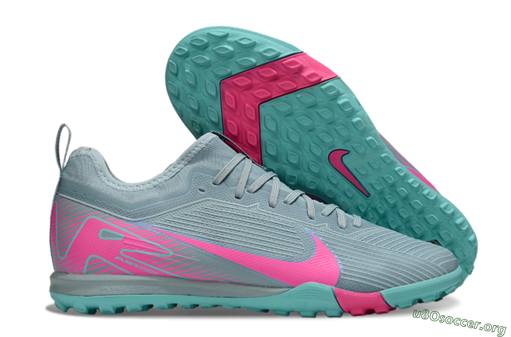 Nike Air Zoom Mercurial Vapor 16 Elite TF Football Shoes - Jade/Pink 2