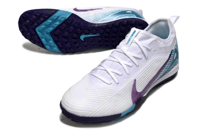 Nike Air Zoom Mercurial Vapor 16 Elite TF Football Shoes - White/Purple/Jade