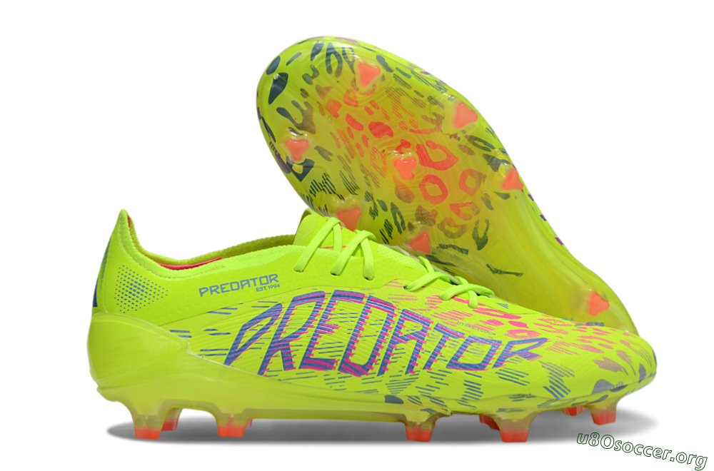Adidas Predator 25 Elite FG Football Boots - Yellow/Blue/Red 2