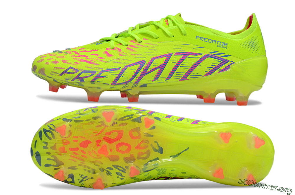 Adidas Predator 25 Elite FG Football Boots - Yellow/Blue/Red 1