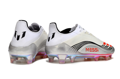 Messi x Adidas Predator 25 Elite FG Football Boots - Silver/Black/Red