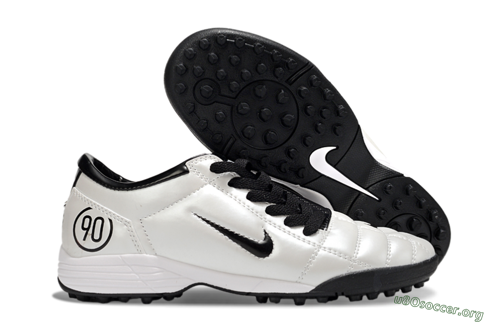 Nike Total 90 III TF Football Shoes - White/Black 2