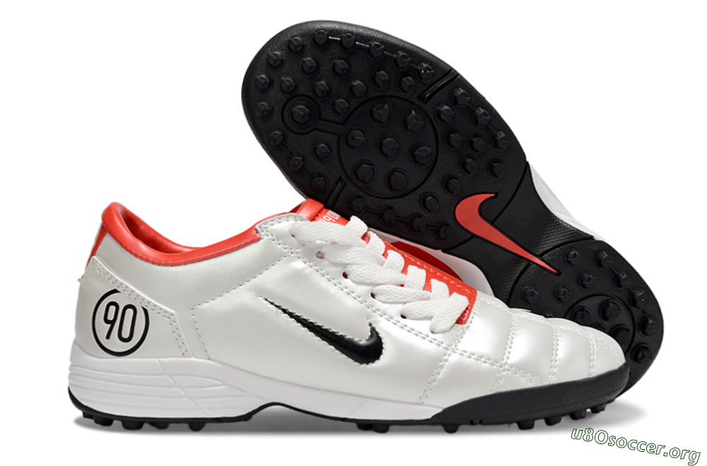 Nike Total 90 III TF Football Shoes - White/Black/Red 2