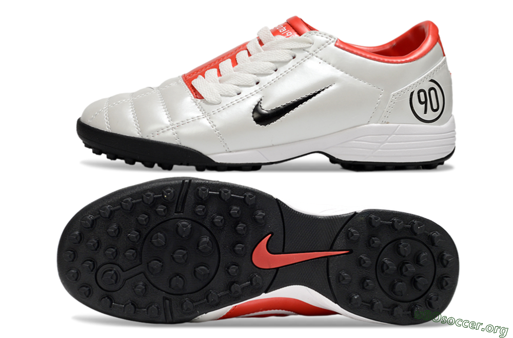 Nike Total 90 III TF Football Shoes - White/Black/Red 1