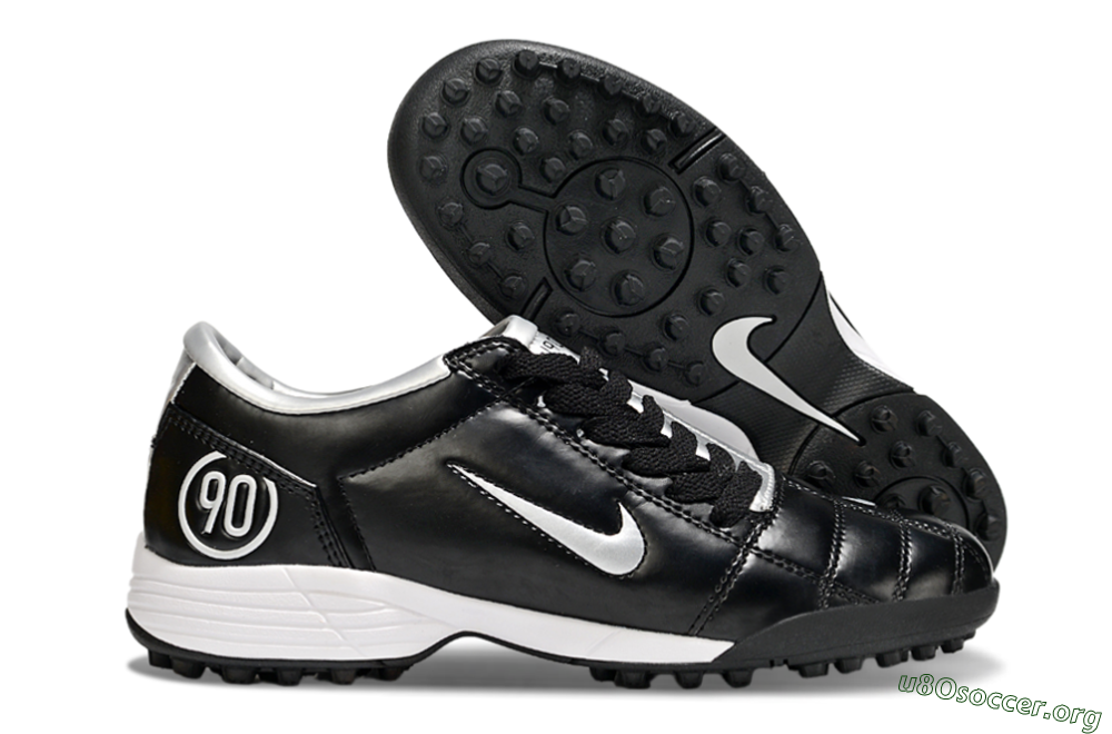Nike Total 90 III TF Football Shoes - Black/Silver/White 2