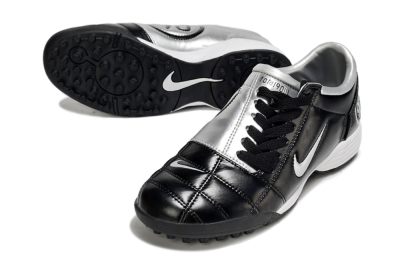 Nike Total 90 III TF Football Shoes - Black/Silver/White