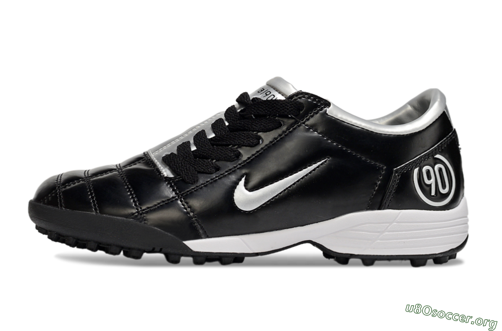 Nike Total 90 III TF Football Shoes - Black/Silver/White 3