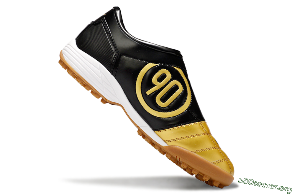 Nike Total 90 III TF Football Shoes - Gold/Black/White 4