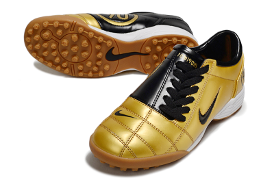 Nike Total 90 III TF Football Shoes - Gold/Black/White