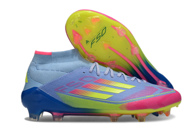Adidas F50 Elite Mid FG Football Boots - Jade/Yellow/Pink