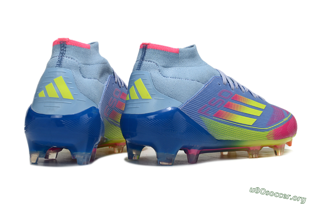 Adidas F50 Elite Mid FG Football Boots - Jade/Yellow/Pink 6