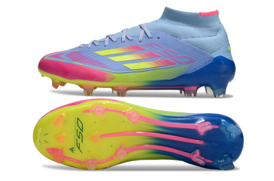 Adidas F50 Elite Mid FG Football Boots - Jade/Yellow/Pink