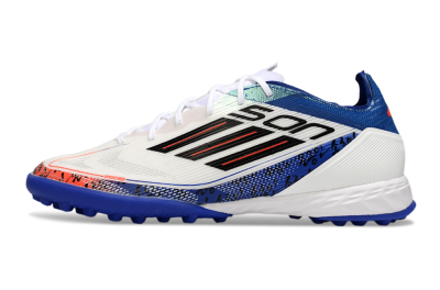 Son x Adidas F50 Pro TF Football Shoes - White/Black/Blue