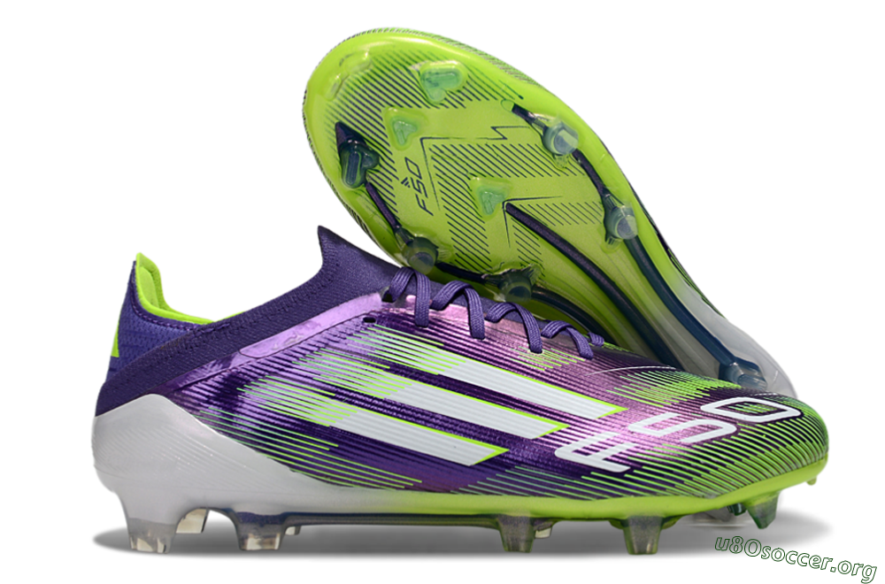 Adidas F50 Elite FG Football Boots - Purple/White/Yellow 2