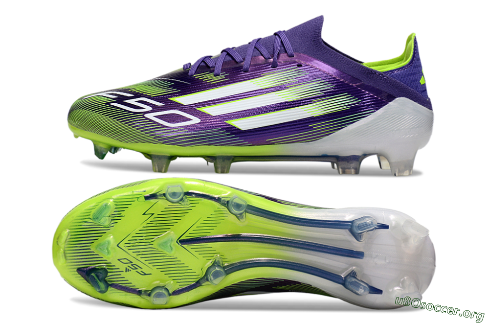 Adidas F50 Elite FG Football Boots - Purple/White/Yellow 1
