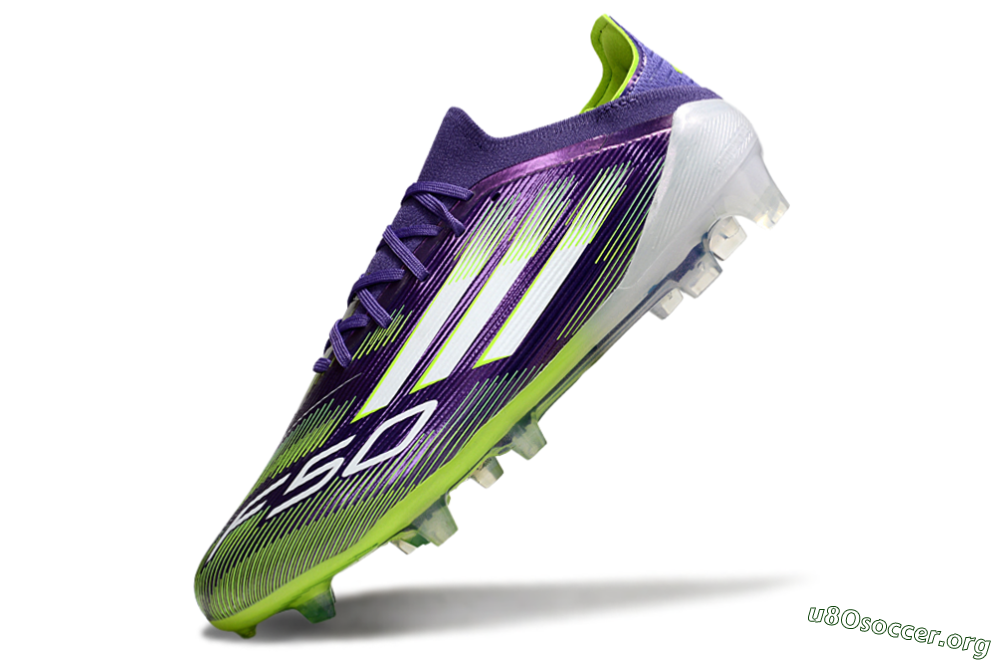Adidas F50 Elite FG Football Boots - Purple/White/Yellow 5