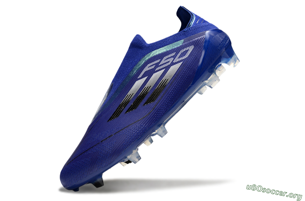 Adidas F50 Elite Laceless FG Football Boots - Blue/Silver/Black 4