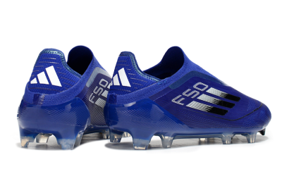 Adidas F50 Elite Laceless FG Football Boots - Blue/Silver/Black