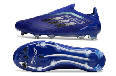 Adidas F50 Elite Laceless FG Football Boots - Blue/Silver/Black