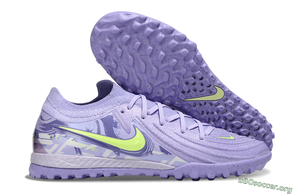 Nike Phantom GX 2 Elite TF Football Shoes - Purple/Yellow 2