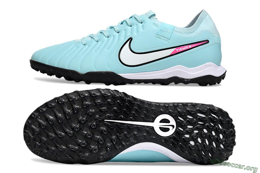 Nike Tiempo Legend 10 Pro TF Football Shoes - Jade/White/Pink 1