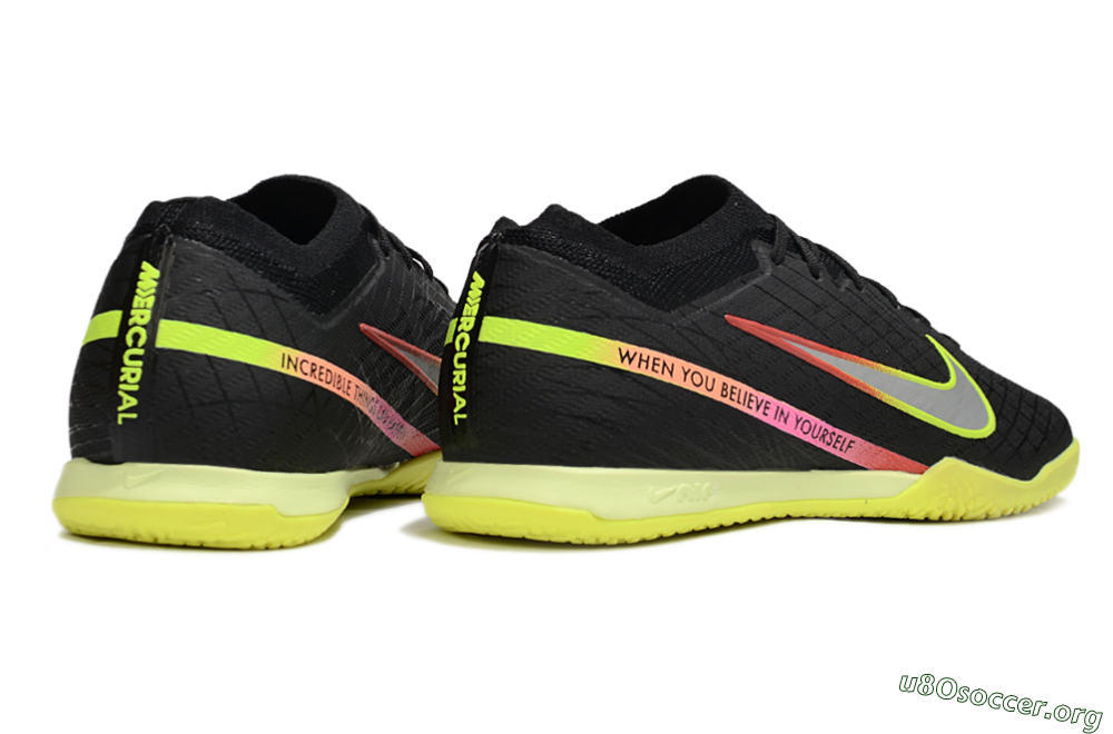 Nike Air Zoom Mercurial Vapor 15 Elite IC Football Shoes - Black/Yellow/Red 6