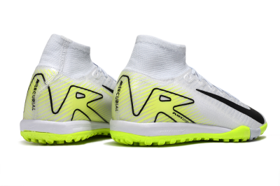 Nike Air Zoom Mercurial Superfly 10 Elite TF Football Shoes - White/Black/Yellow