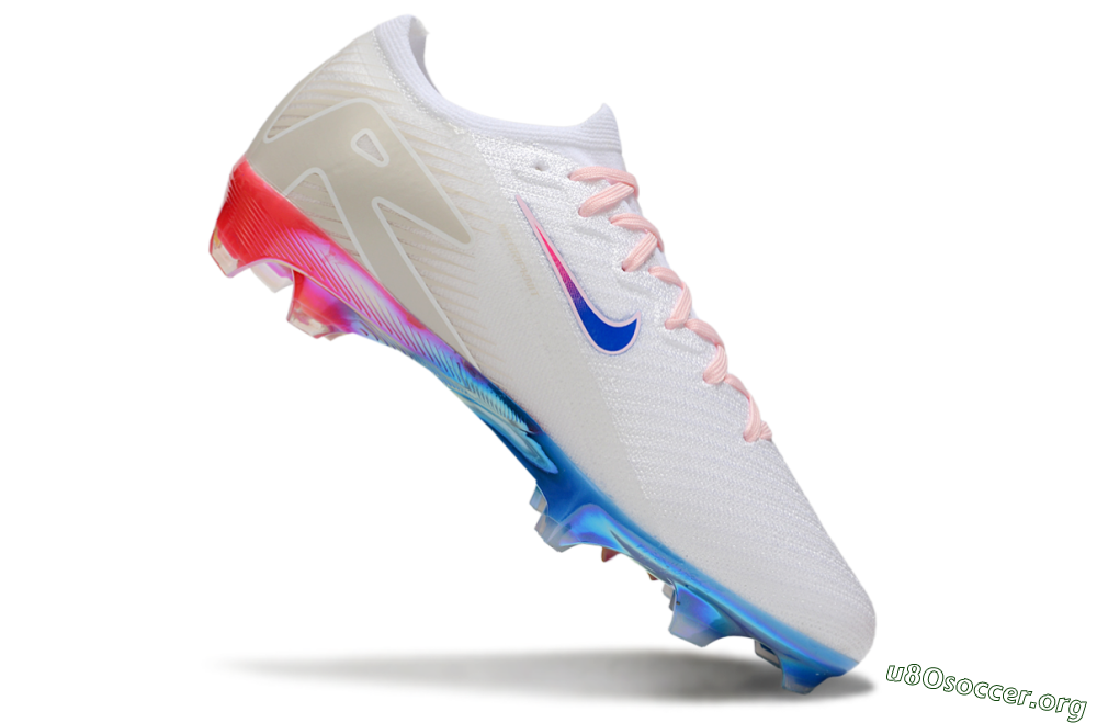Nike Air Zoom Mercurial Vapor 16 Elite FG Football Boots - White/Blue/Pink 4