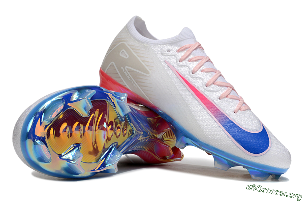 Nike Air Zoom Mercurial Vapor 16 Elite FG Football Boots - White/Blue/Pink 1