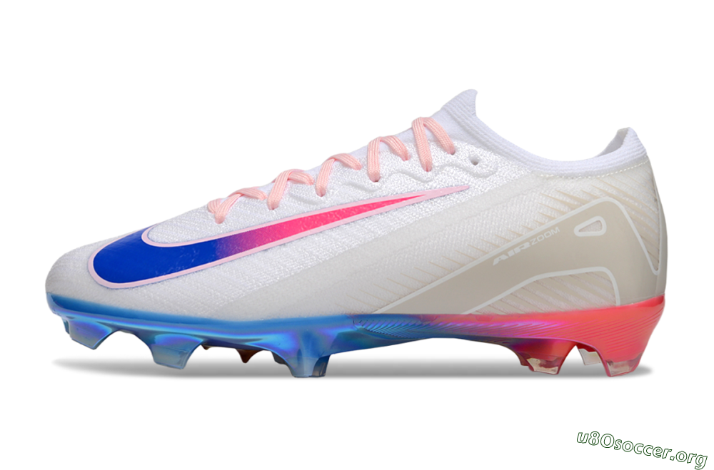 Nike Air Zoom Mercurial Vapor 16 Elite FG Football Boots - White/Blue/Pink 3