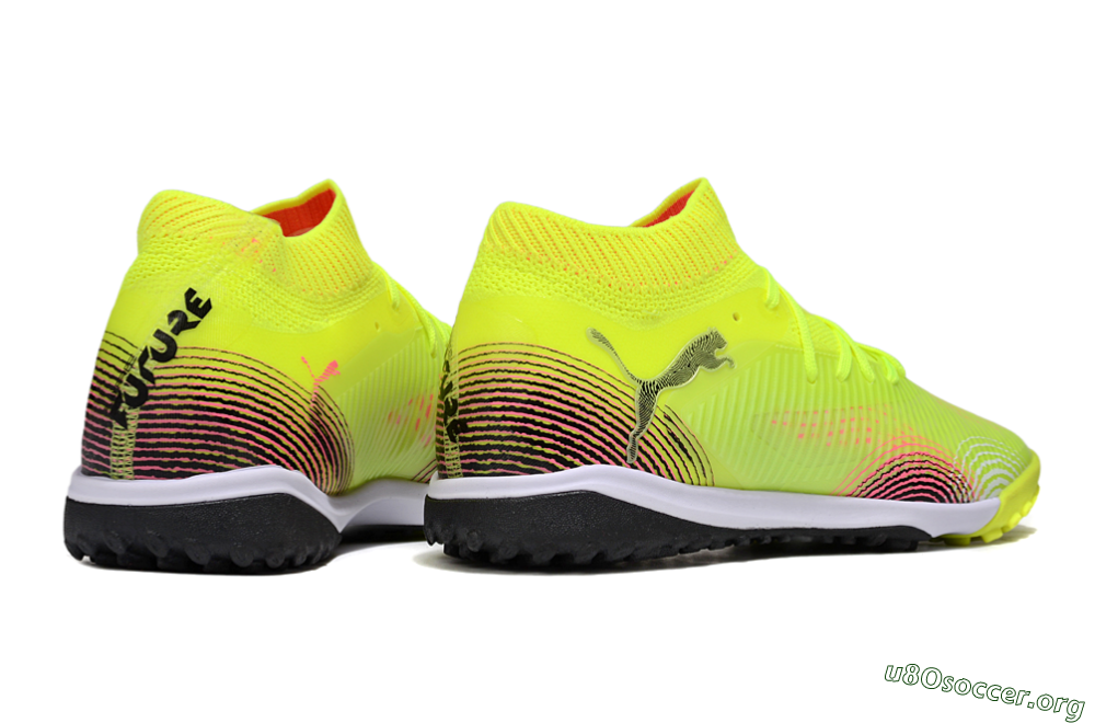 Puma Future 8 Ultimate TF Football Shoes - Yellow/Black/Pink 6