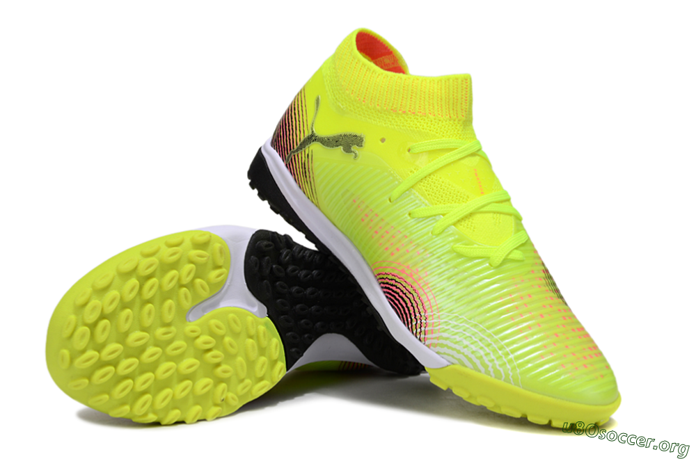 Puma Future 8 Ultimate TF Football Shoes - Yellow/Black/Pink 0