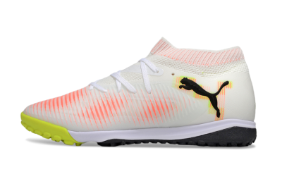 Puma Future 8 Ultimate TF Football Shoes - White/Pink/Yellow