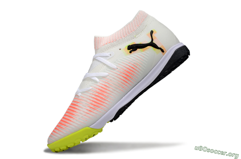 Puma Future 8 Ultimate TF Football Shoes - White/Pink/Yellow 5