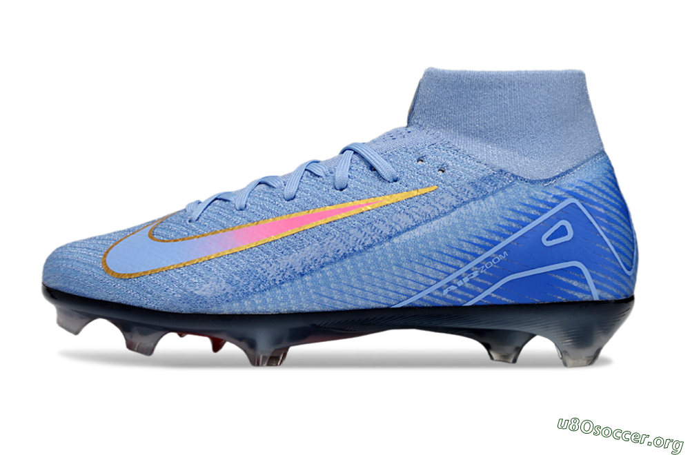 Nike Air Zoom Mercurial Superfly 10 Elite FG Football Boots - Blue/Gold/Pink 3