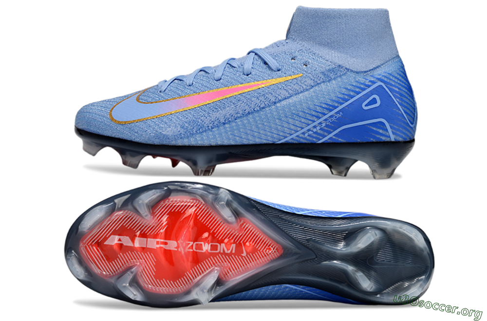 Nike Air Zoom Mercurial Superfly 10 Elite FG Football Boots - Blue/Gold/Pink 1