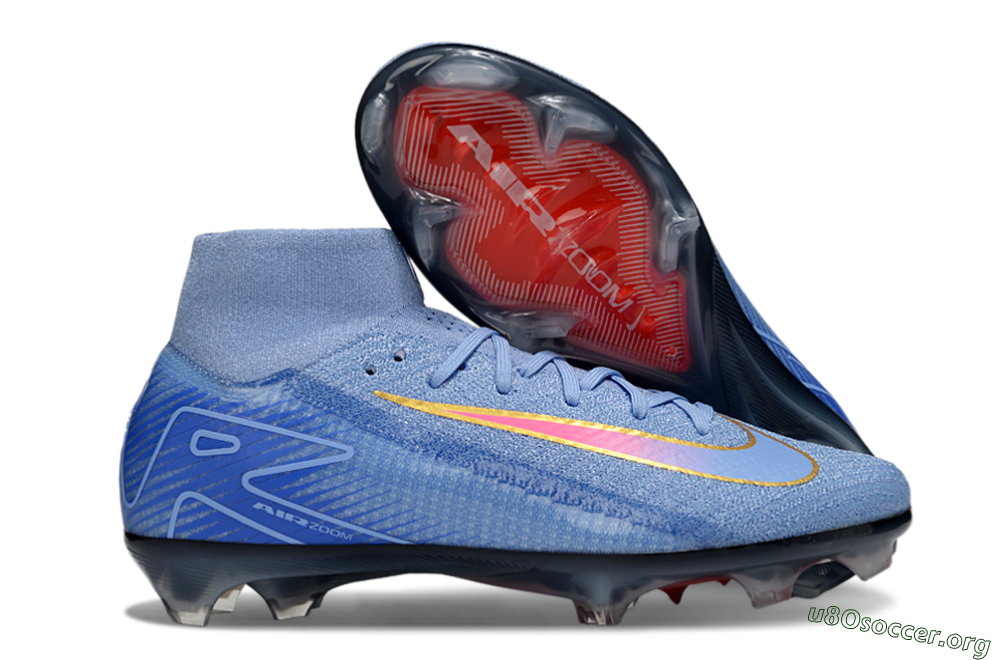 Nike Air Zoom Mercurial Superfly 10 Elite FG Football Boots - Blue/Gold/Pink 2