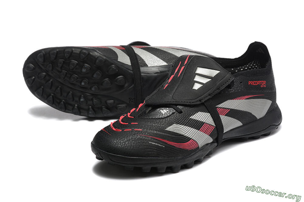 Adidas Predator 25 Elite Foldover Tongue TF Football Shoes - Black/Silver/Red 0