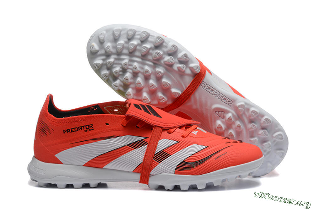 Adidas Predator 25 Elite Foldover Tongue TF Football Shoes - Red/White 2