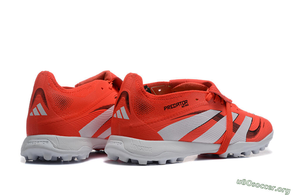 Adidas Predator 25 Elite Foldover Tongue TF Football Shoes - Red/White 9