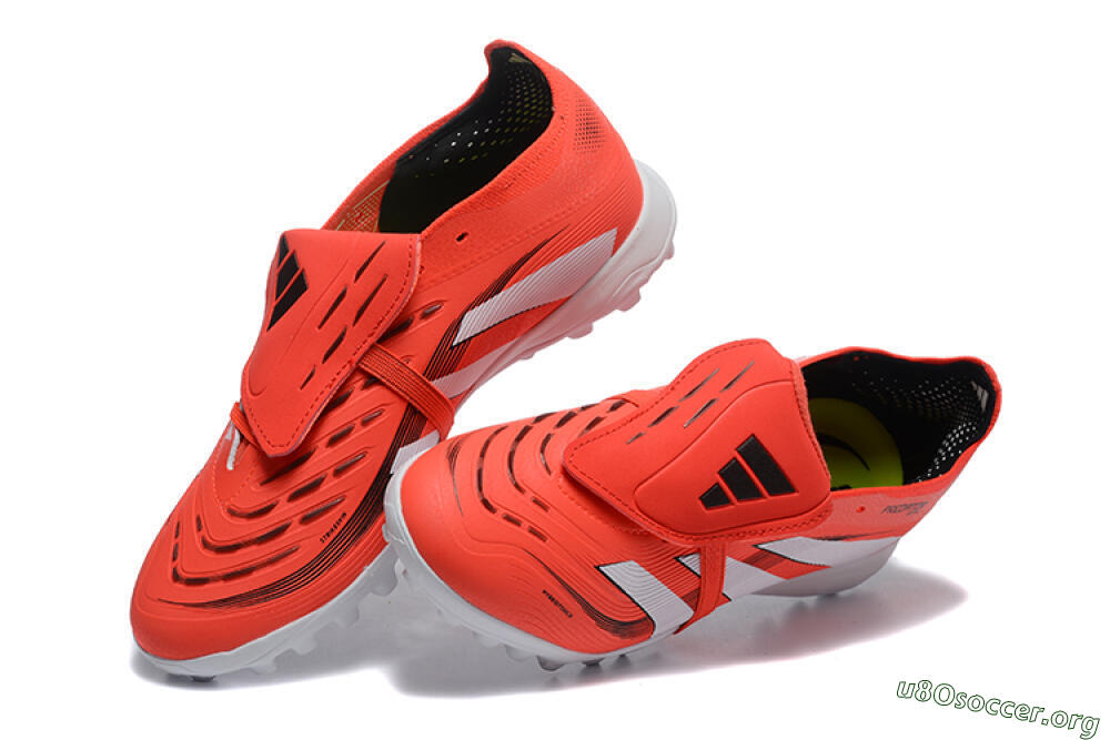 Adidas Predator 25 Elite Foldover Tongue TF Football Shoes - Red/White 6