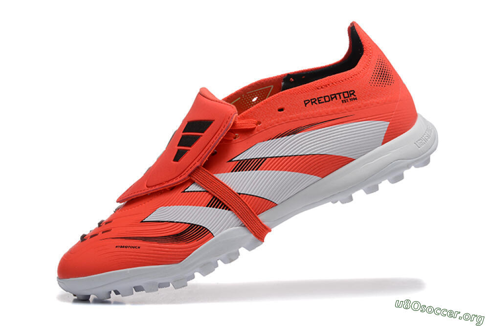 Adidas Predator 25 Elite Foldover Tongue TF Football Shoes - Red/White 8