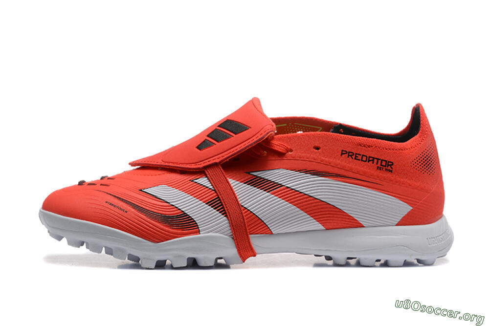 Adidas Predator 25 Elite Foldover Tongue TF Football Shoes - Red/White 3